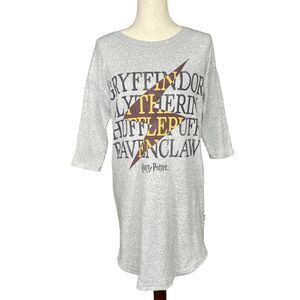 Harry Potter Tunic Sleepwear Graphic Tee Shirt Women Size XS Heather Gray‎